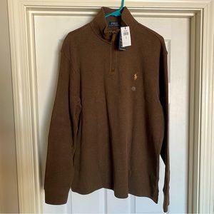 POLO RALPH LAUREN Men's Classic Quarter-Zip Pullover Sweater - Color Nutmeg